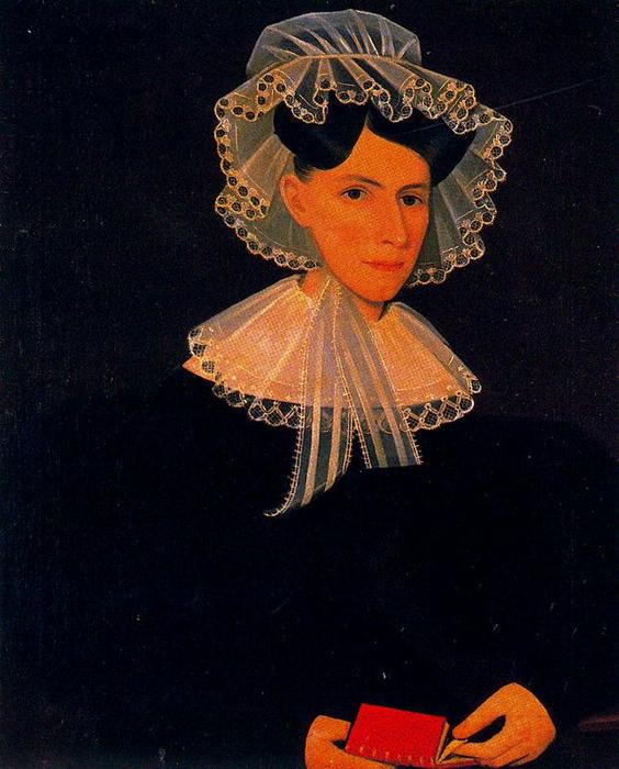 Wikioo.org - The Encyclopedia of Fine Arts - Painting, Artwork by Ammi Phillips - Portrait of Mrs. Lewis Northrop
