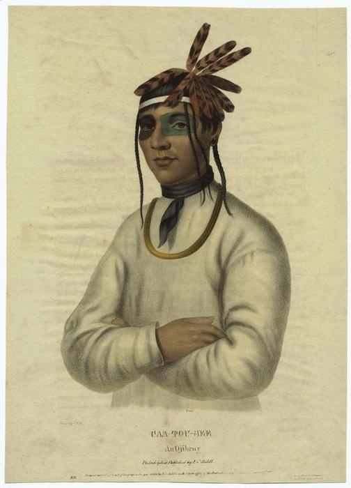 WikiOO.org - Encyclopedia of Fine Arts - Festés, Grafika Charles Bird King - Caa-tou-see. an Ojibray