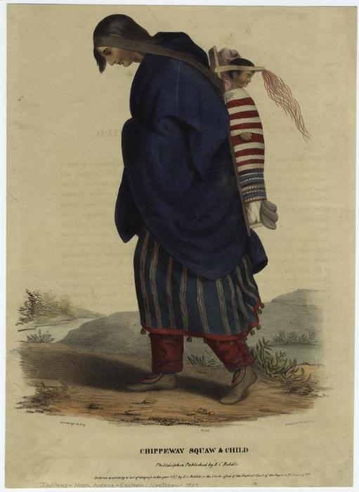 Wikioo.org - สารานุกรมวิจิตรศิลป์ - จิตรกรรม Charles Bird King - Chippeway [Chippewa] squaw & child
