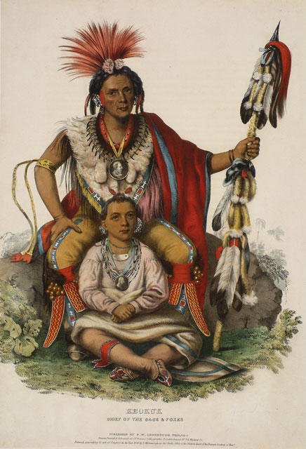 Wikioo.org - The Encyclopedia of Fine Arts - Painting, Artwork by Charles Bird King - Keokuk, Chief of the Sacs & Foxes