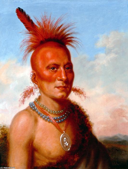 WikiOO.org - Енциклопедия за изящни изкуства - Живопис, Произведения на изкуството Charles Bird King - Sharitarish (Wicked Chief)