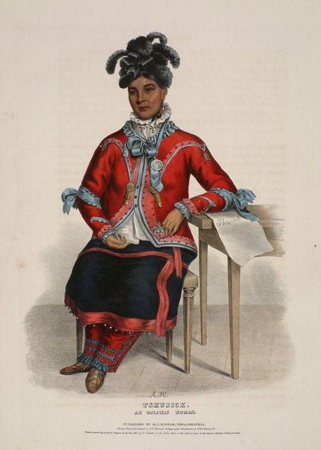 Wikioo.org - สารานุกรมวิจิตรศิลป์ - จิตรกรรม Charles Bird King - Tshusick, An Ojibway Woman