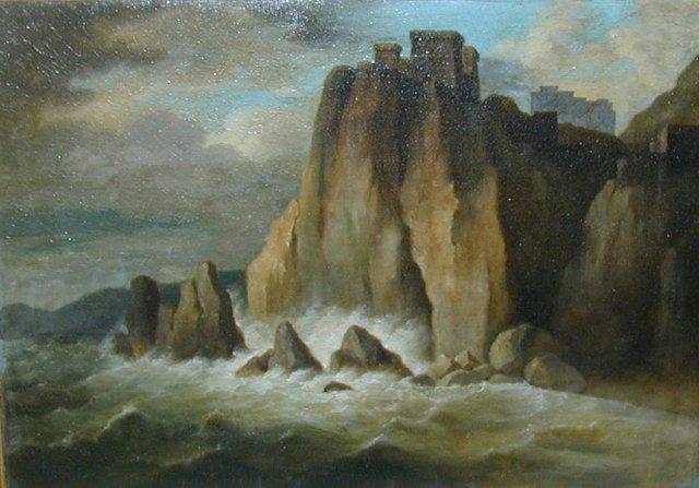 Wikioo.org – L'Encyclopédie des Beaux Arts - Peinture, Oeuvre de Charles Fraser - rock of scylla