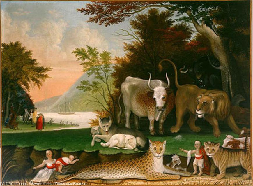 WikiOO.org – 美術百科全書 - 繪畫，作品 Edward Hicks - 和平的王国