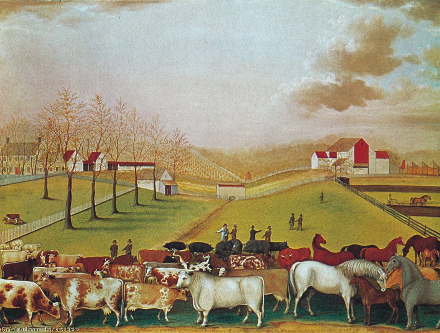 WikiOO.org - אנציקלופדיה לאמנויות יפות - ציור, יצירות אמנות Edward Hicks - The Cornell Farm