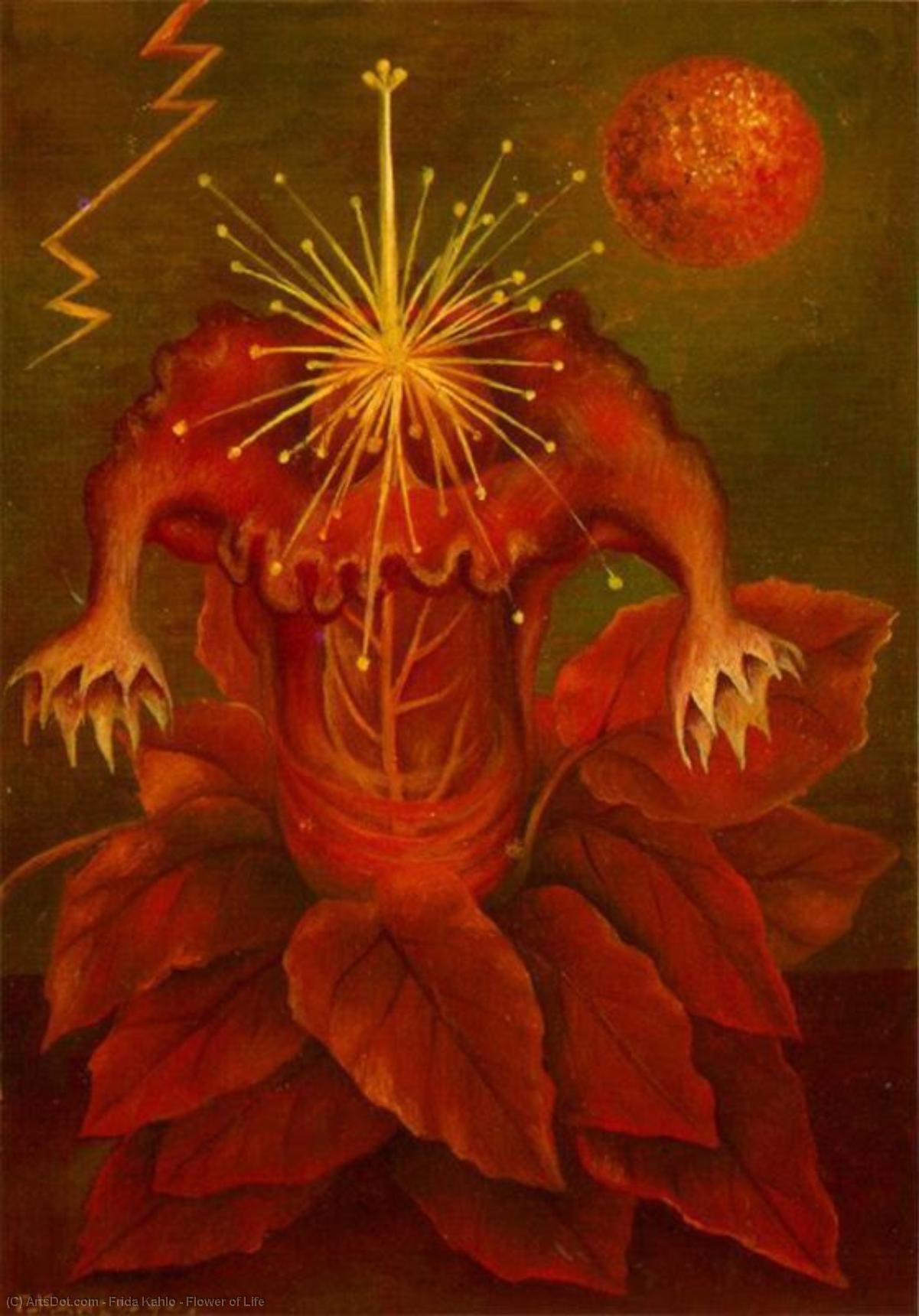 Wikioo.org - The Encyclopedia of Fine Arts - Painting, Artwork by Frida Kahlo - Flower of Life