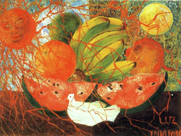 Wikoo.org - موسوعة الفنون الجميلة - اللوحة، العمل الفني Frida Kahlo - Fruit of Life