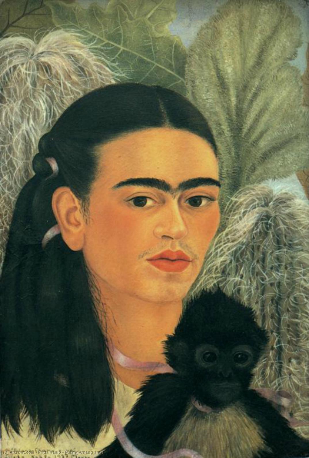 WikiOO.org - Encyclopedia of Fine Arts - Maľba, Artwork Frida Kahlo - Fulang-Chang and I