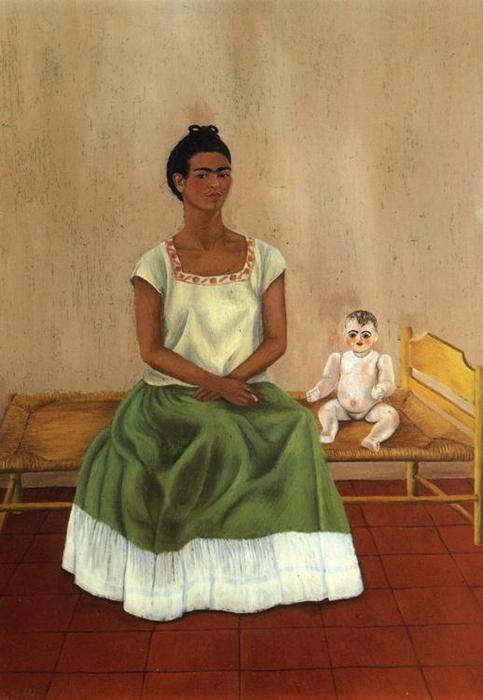 WikiOO.org - Encyclopedia of Fine Arts - Maleri, Artwork Frida Kahlo - Me and My Doll