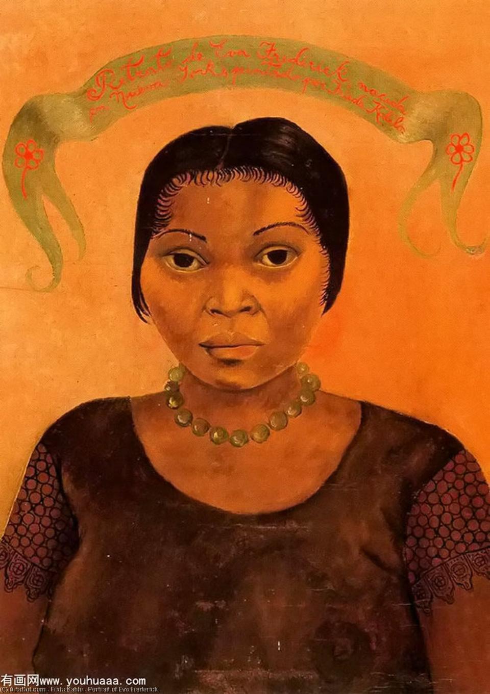 Wikioo.org - สารานุกรมวิจิตรศิลป์ - จิตรกรรม Frida Kahlo - Portrait of Eva Frederick