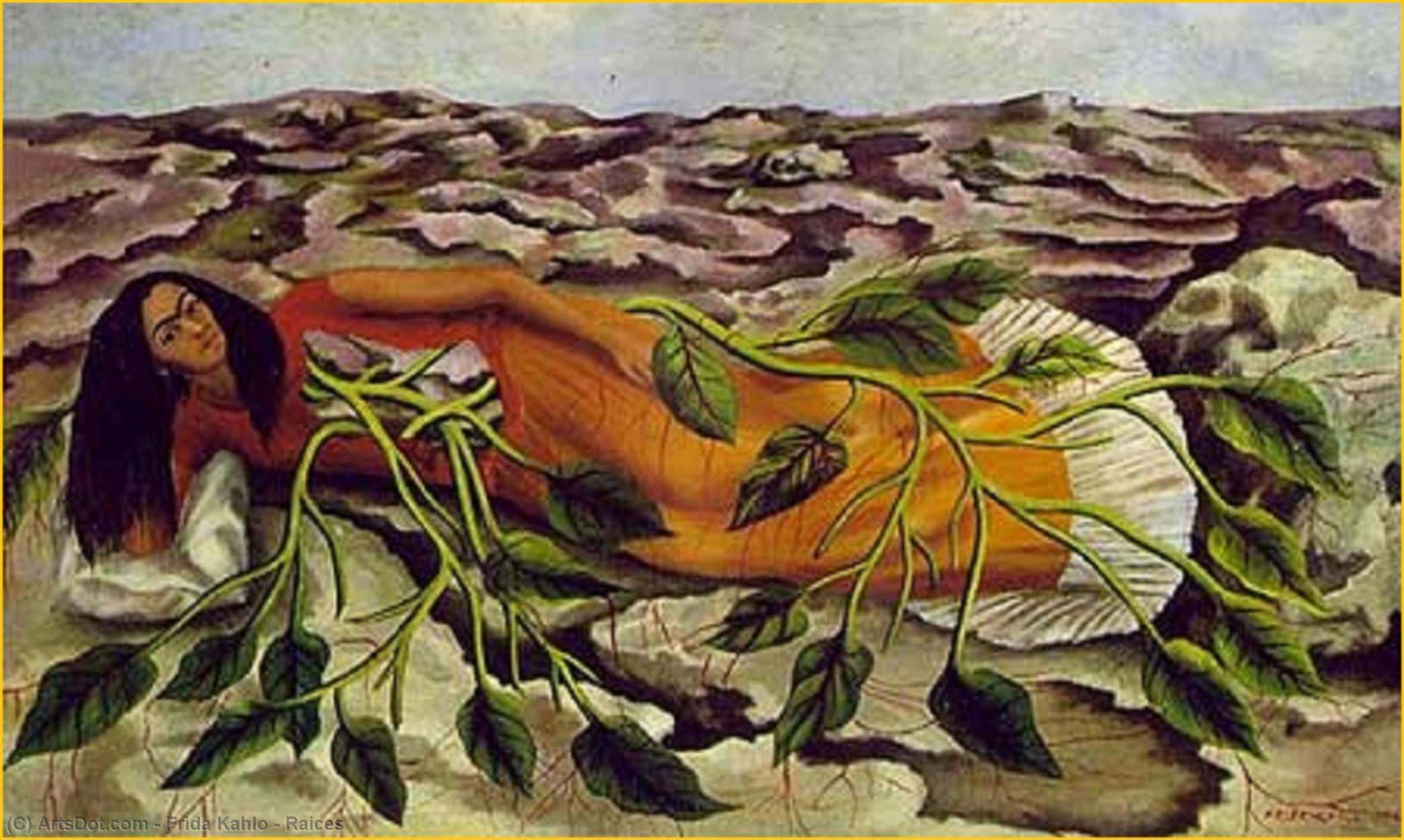 WikiOO.org - Енциклопедия за изящни изкуства - Живопис, Произведения на изкуството Frida Kahlo - Raices