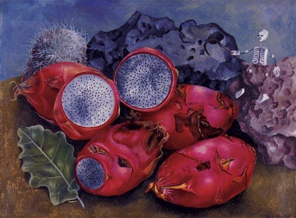 Wikioo.org – La Enciclopedia de las Bellas Artes - Pintura, Obras de arte de Frida Kahlo - naturaleza muerta . Pitahayas