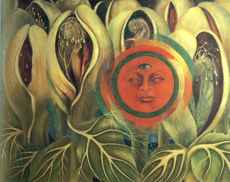 Wikioo.org - The Encyclopedia of Fine Arts - Painting, Artwork by Frida Kahlo - Sun and Life