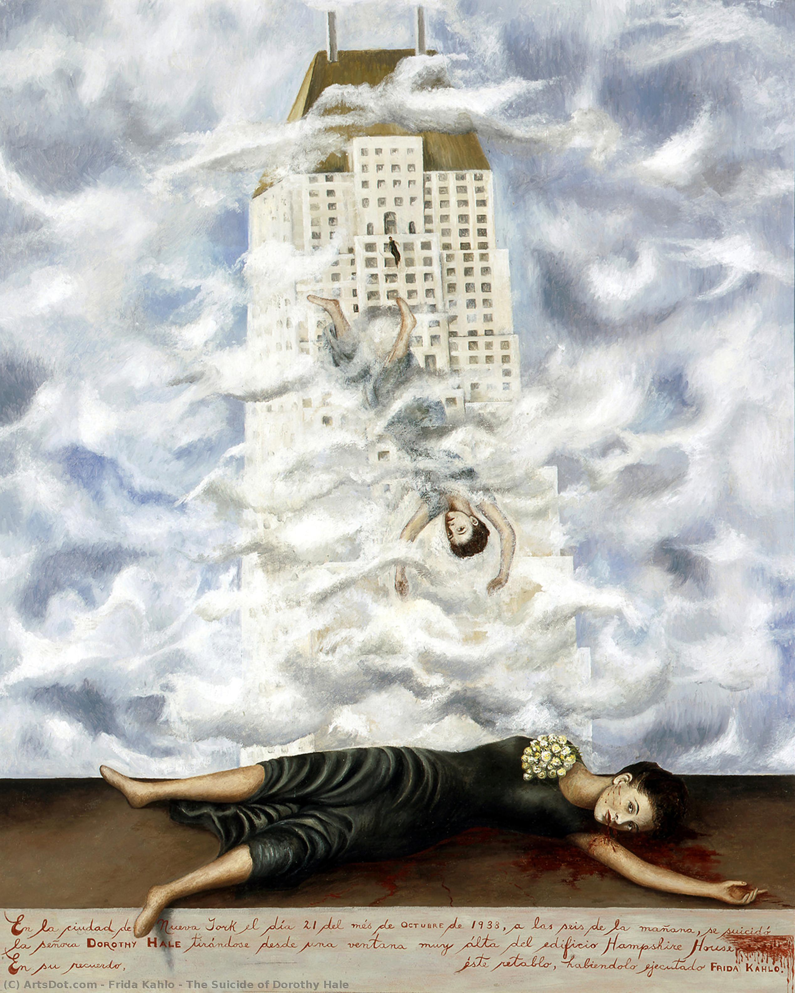 Wikioo.org - The Encyclopedia of Fine Arts - Painting, Artwork by Frida Kahlo - The Suicide of Dorothy Hale