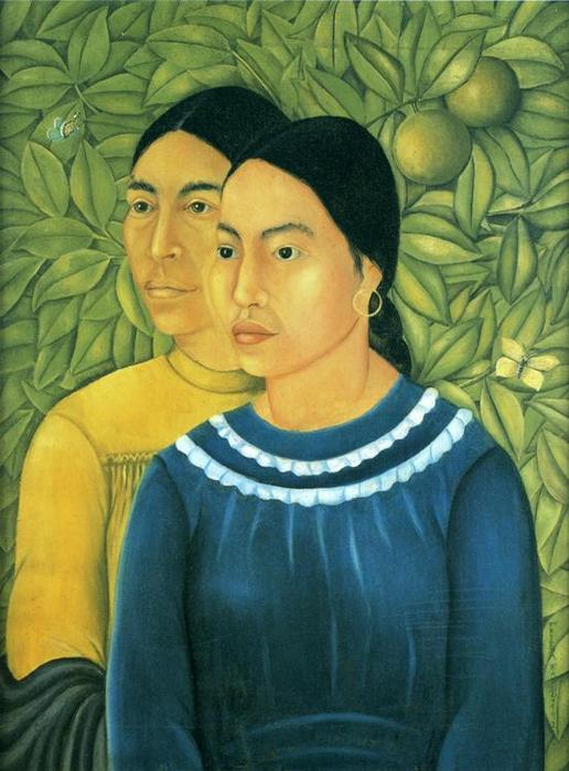 WikiOO.org - Enciklopedija dailės - Tapyba, meno kuriniai Frida Kahlo - Two Women