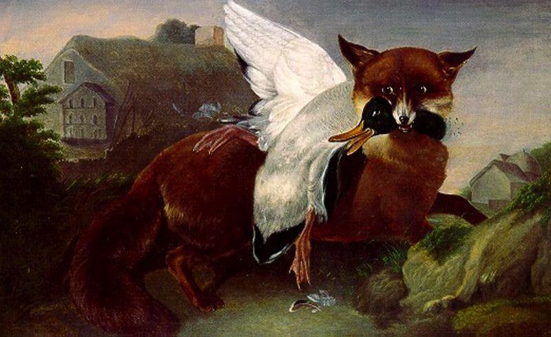 Wikioo.org – L'Enciclopedia delle Belle Arti - Pittura, Opere di John James Audubon - Fox and Goose