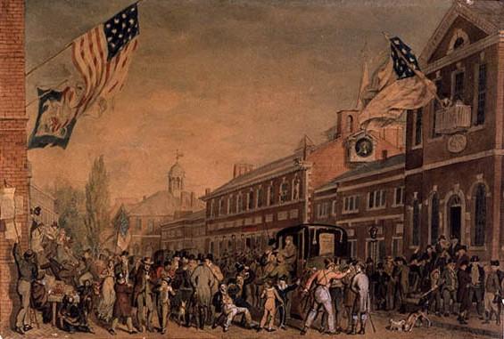 WikiOO.org - Encyclopedia of Fine Arts - Maleri, Artwork John Lewis Krimmel - Election Day 1815