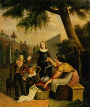 Wikioo.org - The Encyclopedia of Fine Arts - Painting, Artwork by John Lewis Krimmel - The Cherry Seller