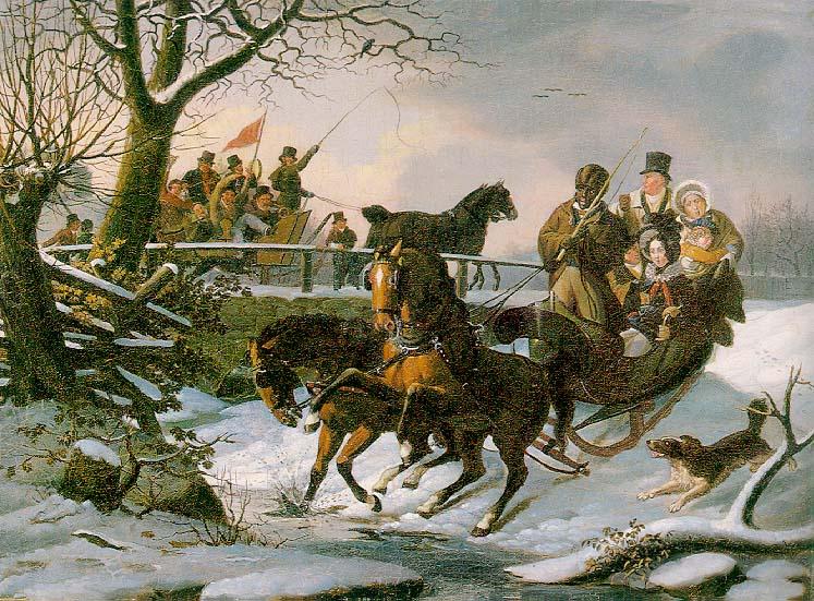 Wikioo.org - The Encyclopedia of Fine Arts - Painting, Artwork by John Lewis Krimmel - The Sleighing Frolic