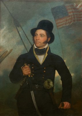 Wikioo.org - สารานุกรมวิจิตรศิลป์ - จิตรกรรม John Wesley Jarvis - Portrait of Captain Samuel Chester Reid