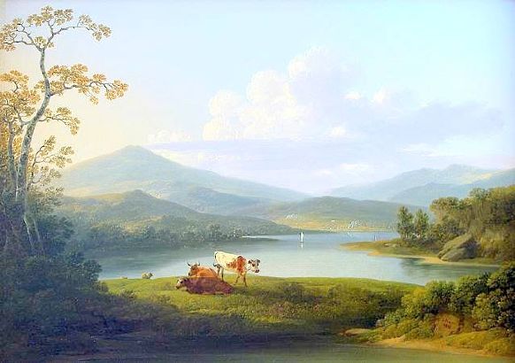 Wikioo.org – L'Encyclopédie des Beaux Arts - Peinture, Oeuvre de Joshua Shaw - sept montagnes – une américain paysage