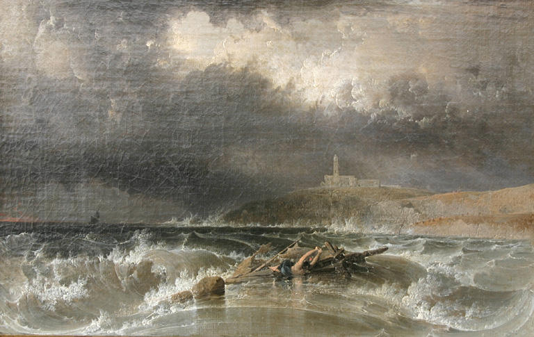 WikiOO.org - Encyclopedia of Fine Arts - Målning, konstverk Joshua Shaw - Shipwrecked