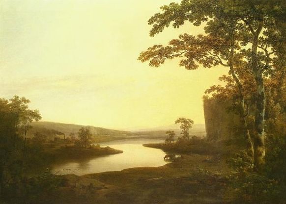Wikioo.org - The Encyclopedia of Fine Arts - Painting, Artwork by Joshua Shaw - View of Dinting Vale Glossup Derbyshire