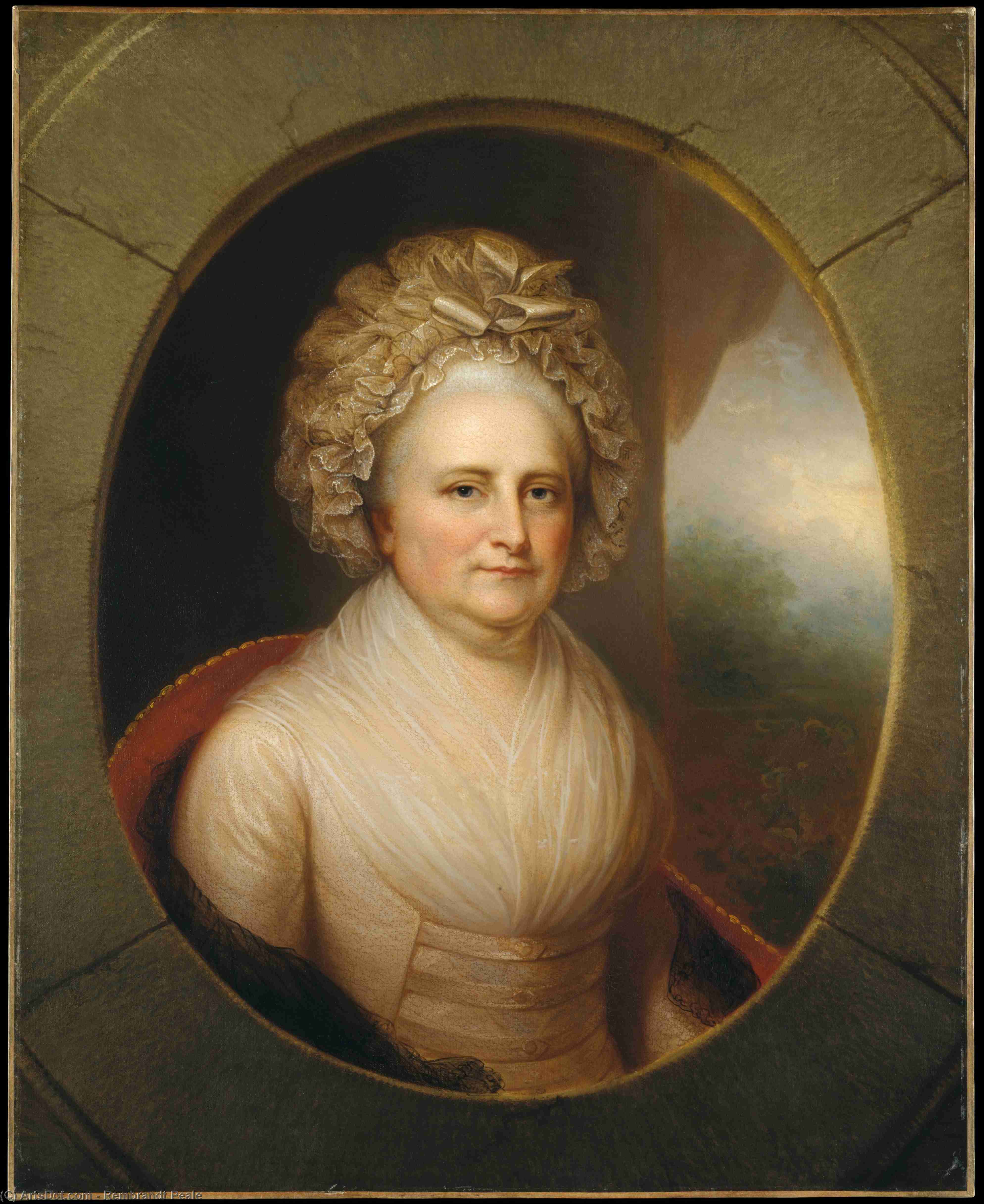 Wikioo.org - สารานุกรมวิจิตรศิลป์ - จิตรกรรม Rembrandt Peale - Martha Washington