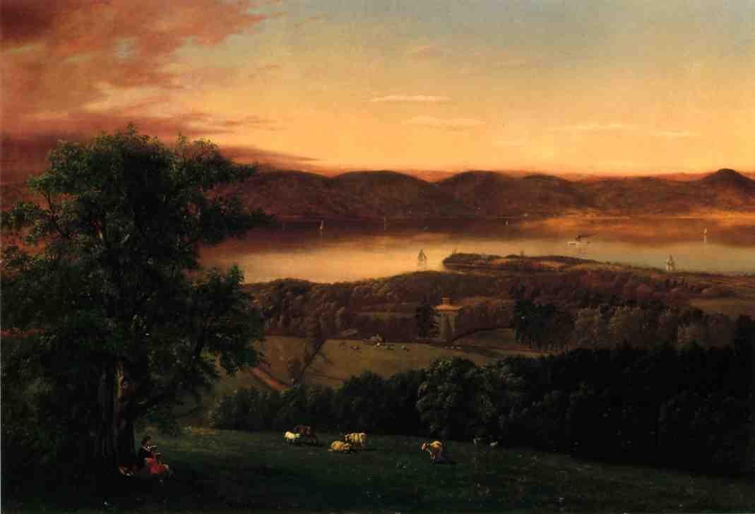 Wikioo.org - The Encyclopedia of Fine Arts - Painting, Artwork by Robert Havell - View of the Hudson from Sing-Sing, New York