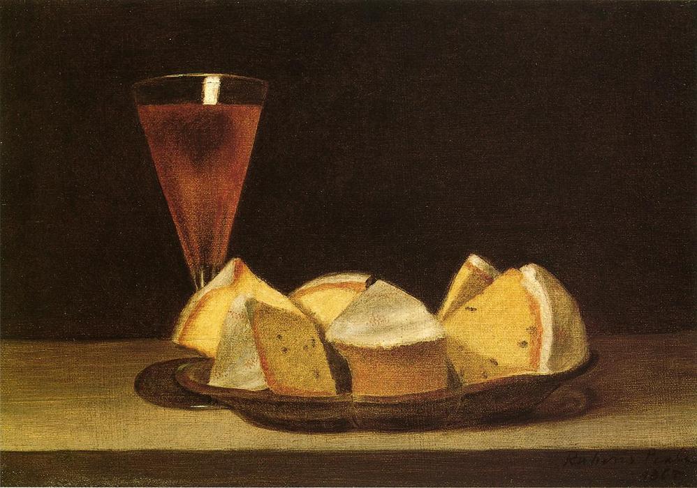 WikiOO.org - Encyclopedia of Fine Arts - Festés, Grafika Rubens Peale - Cake and Wine Glass