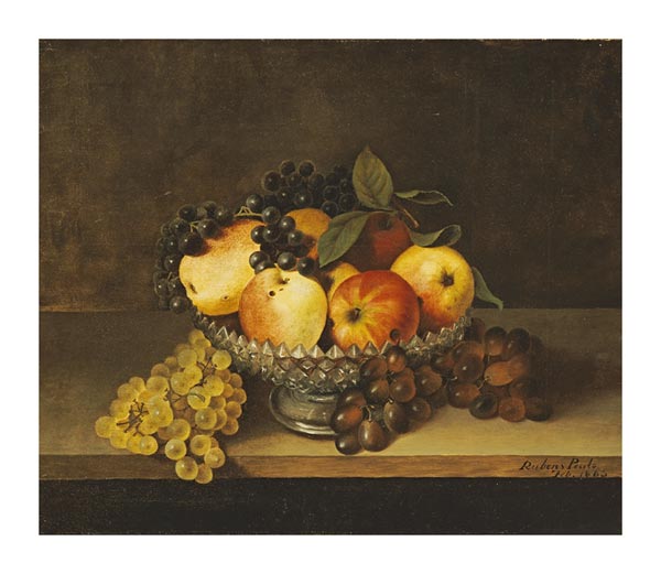 Wikioo.org - The Encyclopedia of Fine Arts - Painting, Artwork by Rubens Peale - Still Life With Crystal Compote