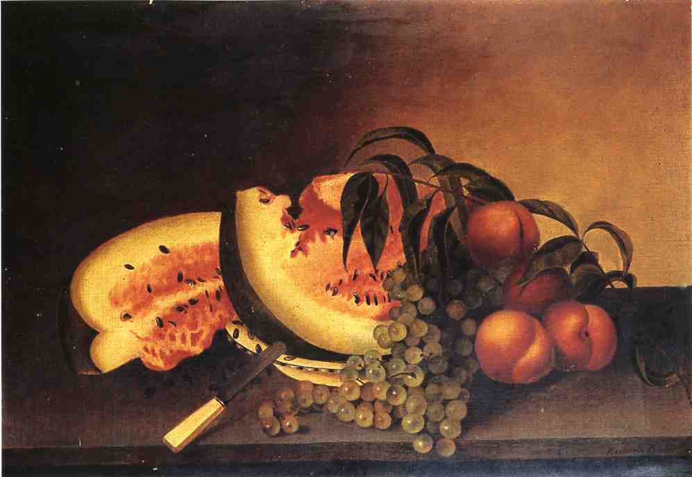 Wikioo.org - The Encyclopedia of Fine Arts - Painting, Artwork by Rubens Peale - Still Life with Watermelon