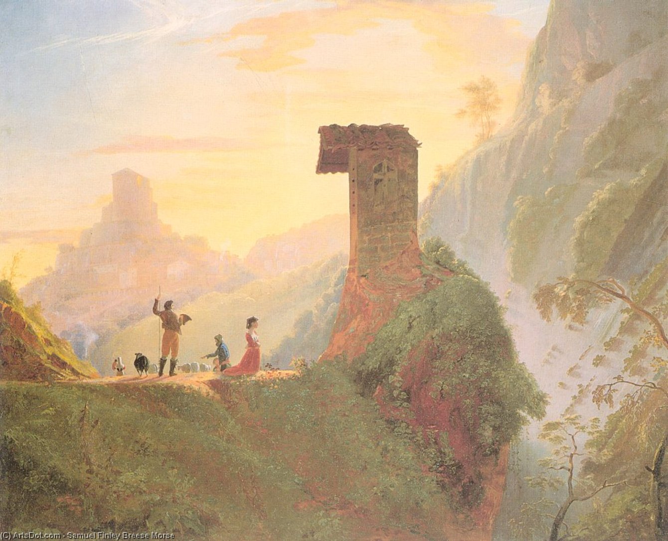 WikiOO.org – 美術百科全書 - 繪畫，作品 Samuel Finley Breese Morse - 礼拜堂 的  处女  在  萨伯卡