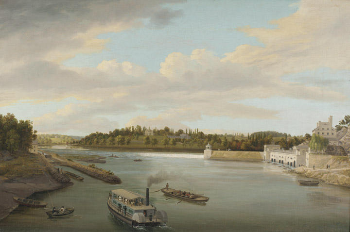 Wikioo.org - The Encyclopedia of Fine Arts - Painting, Artwork by Thomas Birch - Fairmount Water Works