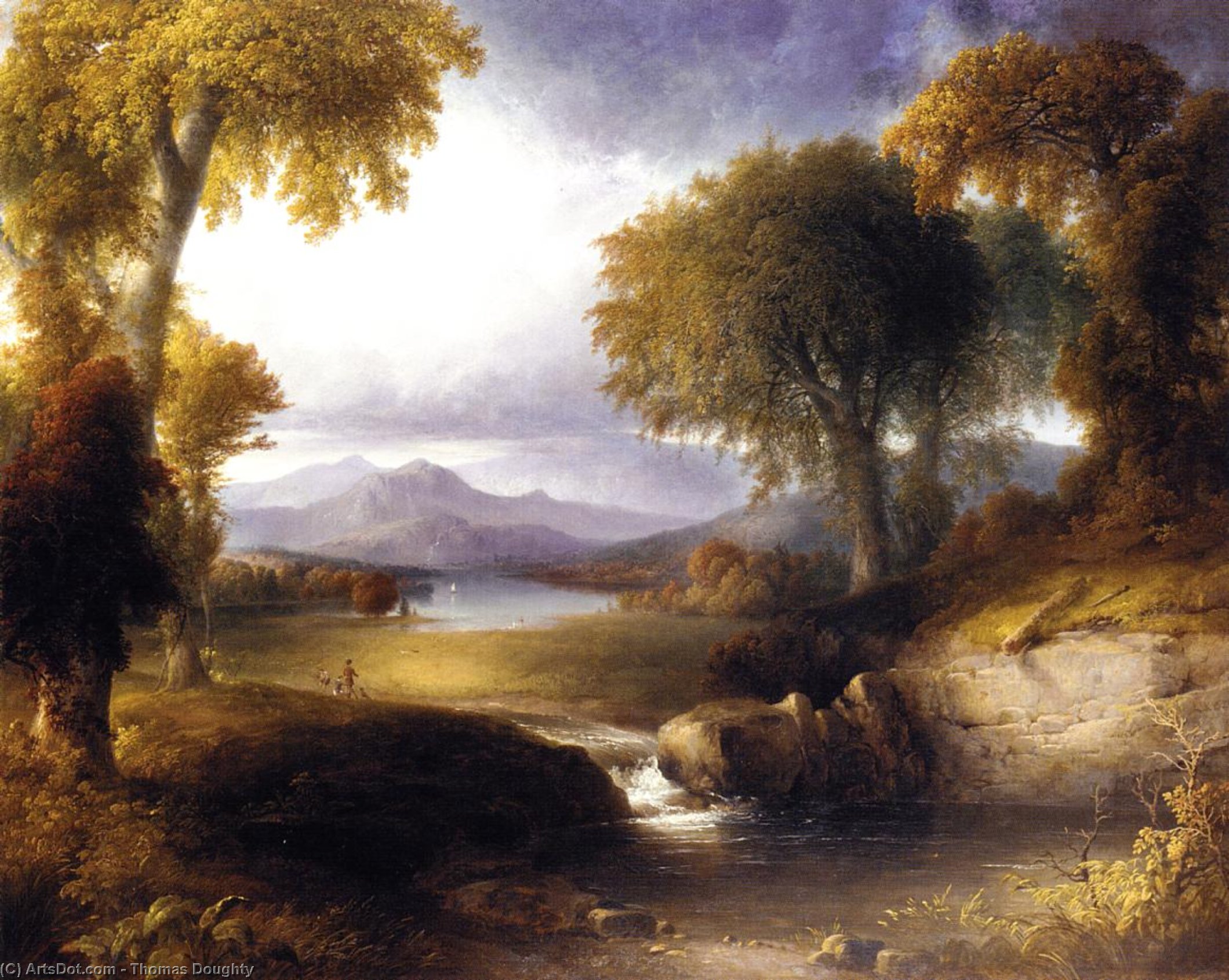WikiOO.org - Encyclopedia of Fine Arts - Målning, konstverk Thomas Doughty - Autumn Landscape