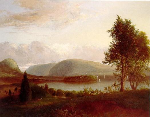 Wikioo.org - The Encyclopedia of Fine Arts - Painting, Artwork by Thomas Doughty - Denning's Point, Hudson River