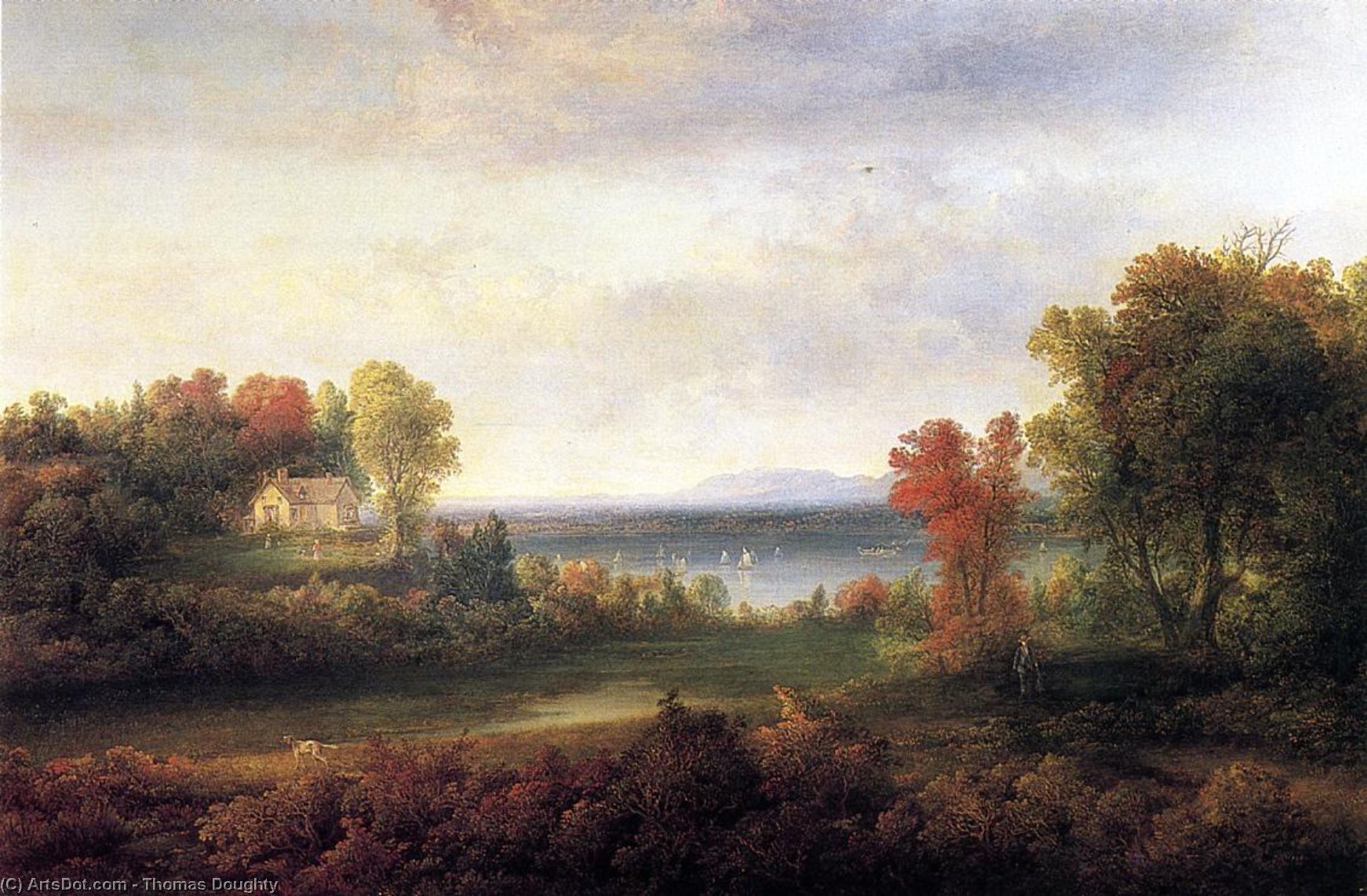 Wikioo.org - The Encyclopedia of Fine Arts - Painting, Artwork by Thomas Doughty - Hudson River Landscape