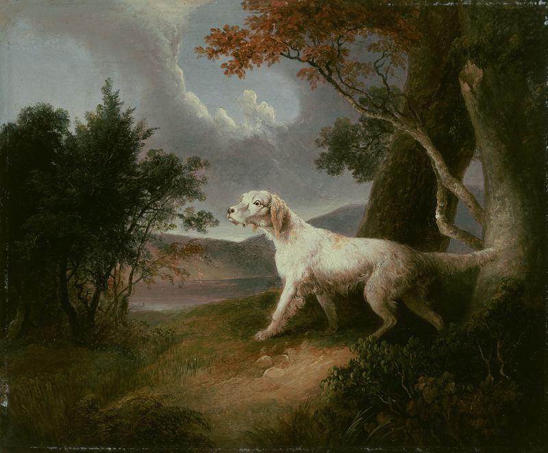 WikiOO.org – 美術百科全書 - 繪畫，作品 Thomas Doughty - 景观带 狗