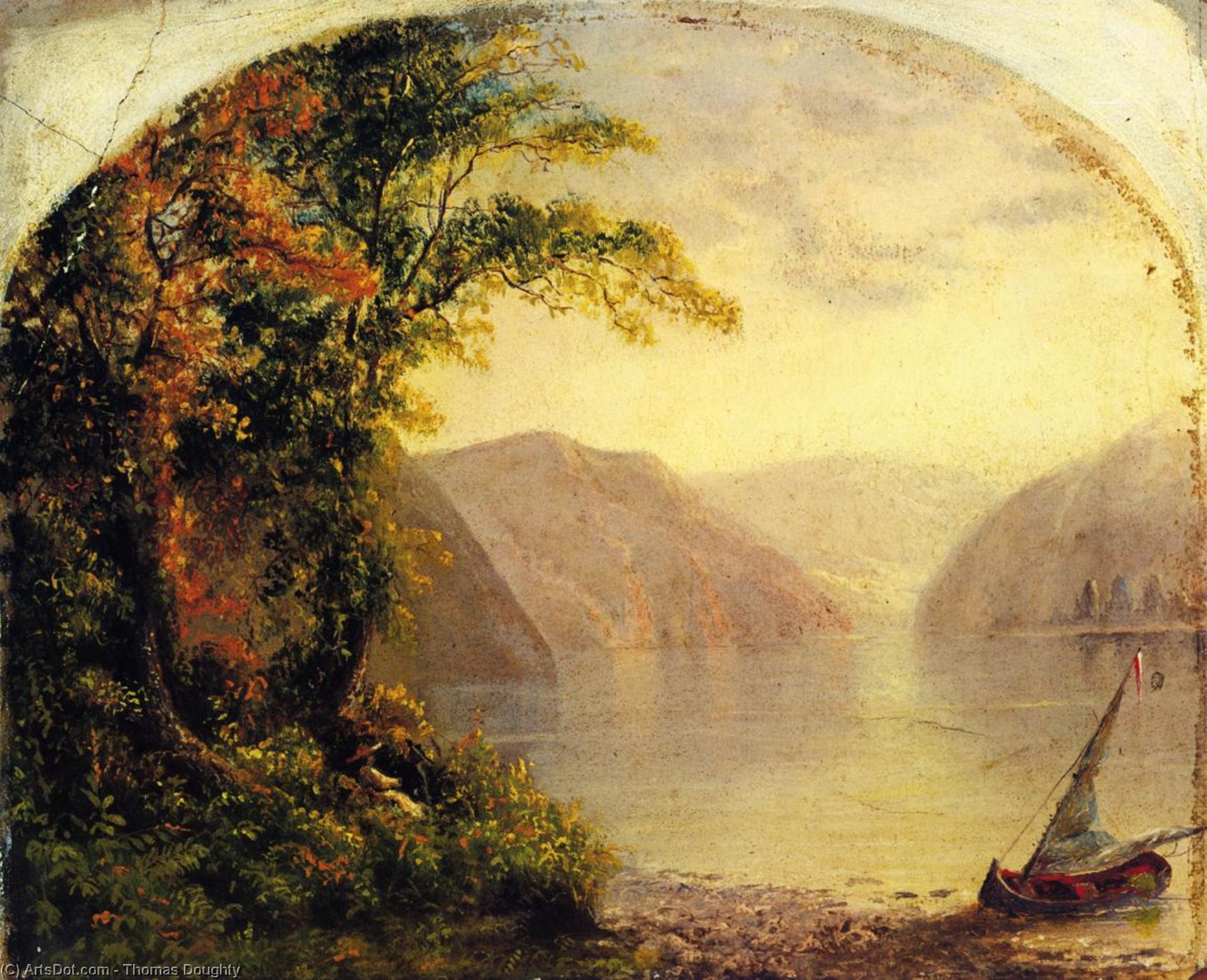 WikiOO.org - Encyclopedia of Fine Arts - Målning, konstverk Thomas Doughty - Landscape with Two Figures