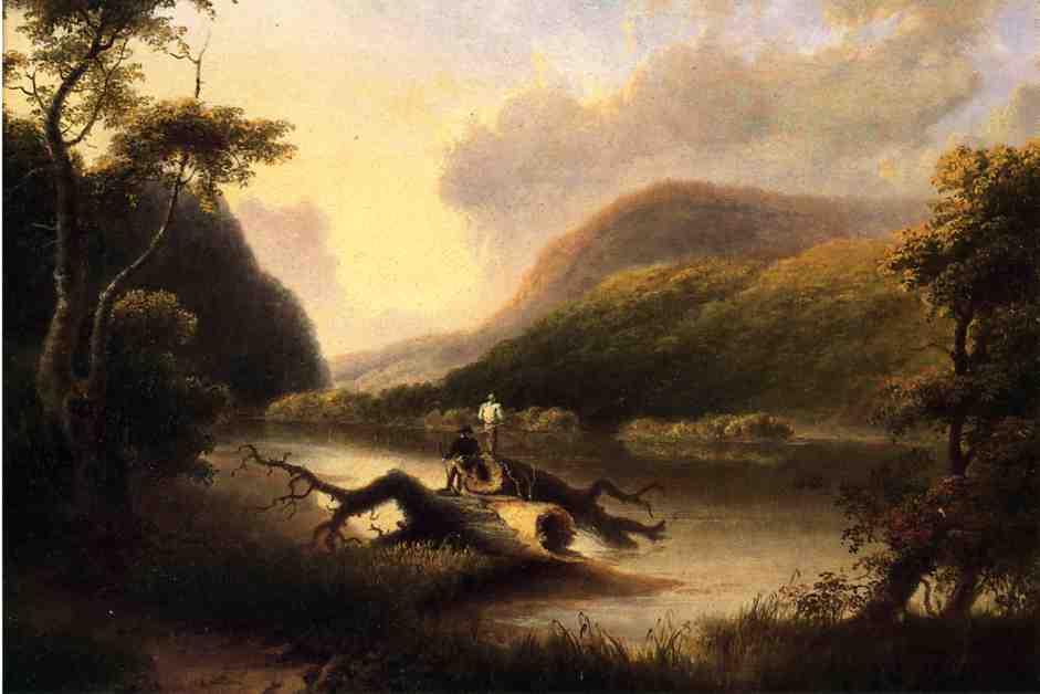 WikiOO.org - Encyclopedia of Fine Arts - Målning, konstverk Thomas Doughty - Passage of the Delaware through the Blue Mountain