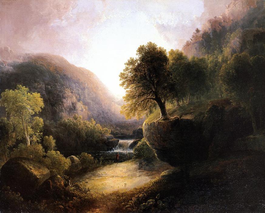 Wikioo.org – La Enciclopedia de las Bellas Artes - Pintura, Obras de arte de Thomas Doughty - paisaje del río 1