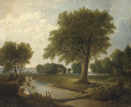 Wikioo.org - The Encyclopedia of Fine Arts - Painting, Artwork by Thomas Doughty - Scene Along the Hudson