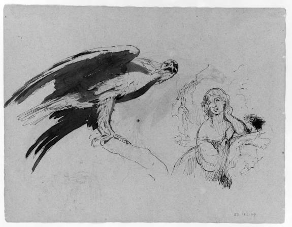 WikiOO.org - دایره المعارف هنرهای زیبا - نقاشی، آثار هنری Thomas Sully - Eagle and Lady