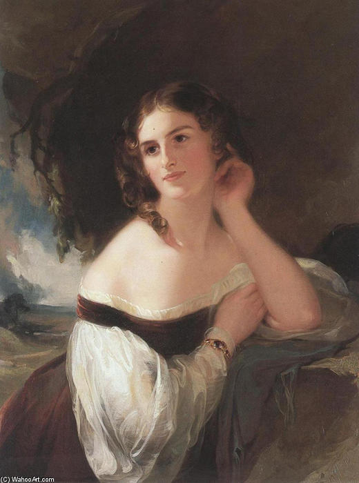 Wikioo.org - The Encyclopedia of Fine Arts - Painting, Artwork by Thomas Sully - Fanny Kemble