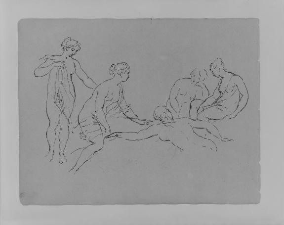 WikiOO.org - Encyclopedia of Fine Arts - Maľba, Artwork Thomas Sully - Five Nude Bathers