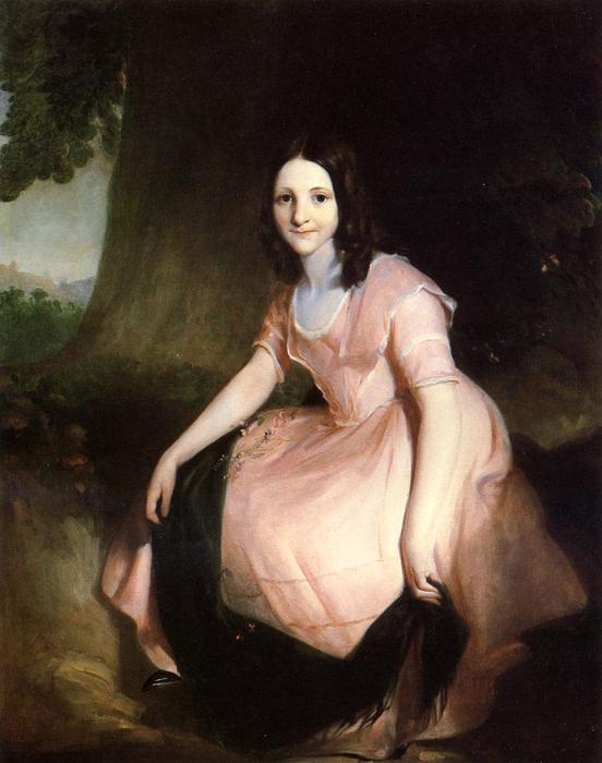 Wikioo.org - The Encyclopedia of Fine Arts - Painting, Artwork by Thomas Sully - Girl in Pink