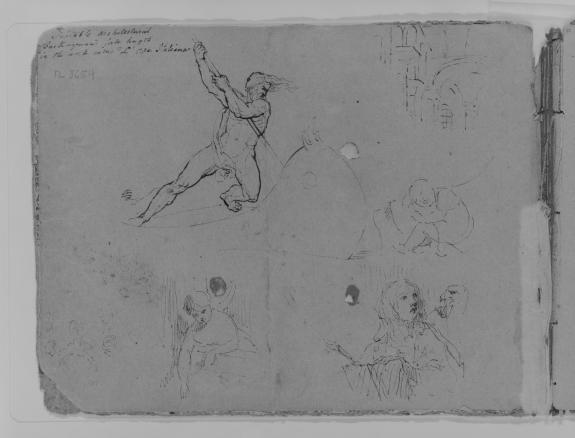 WikiOO.org - Encyclopedia of Fine Arts - Lukisan, Artwork Thomas Sully - Inside Front Cover (from Sketchbook)