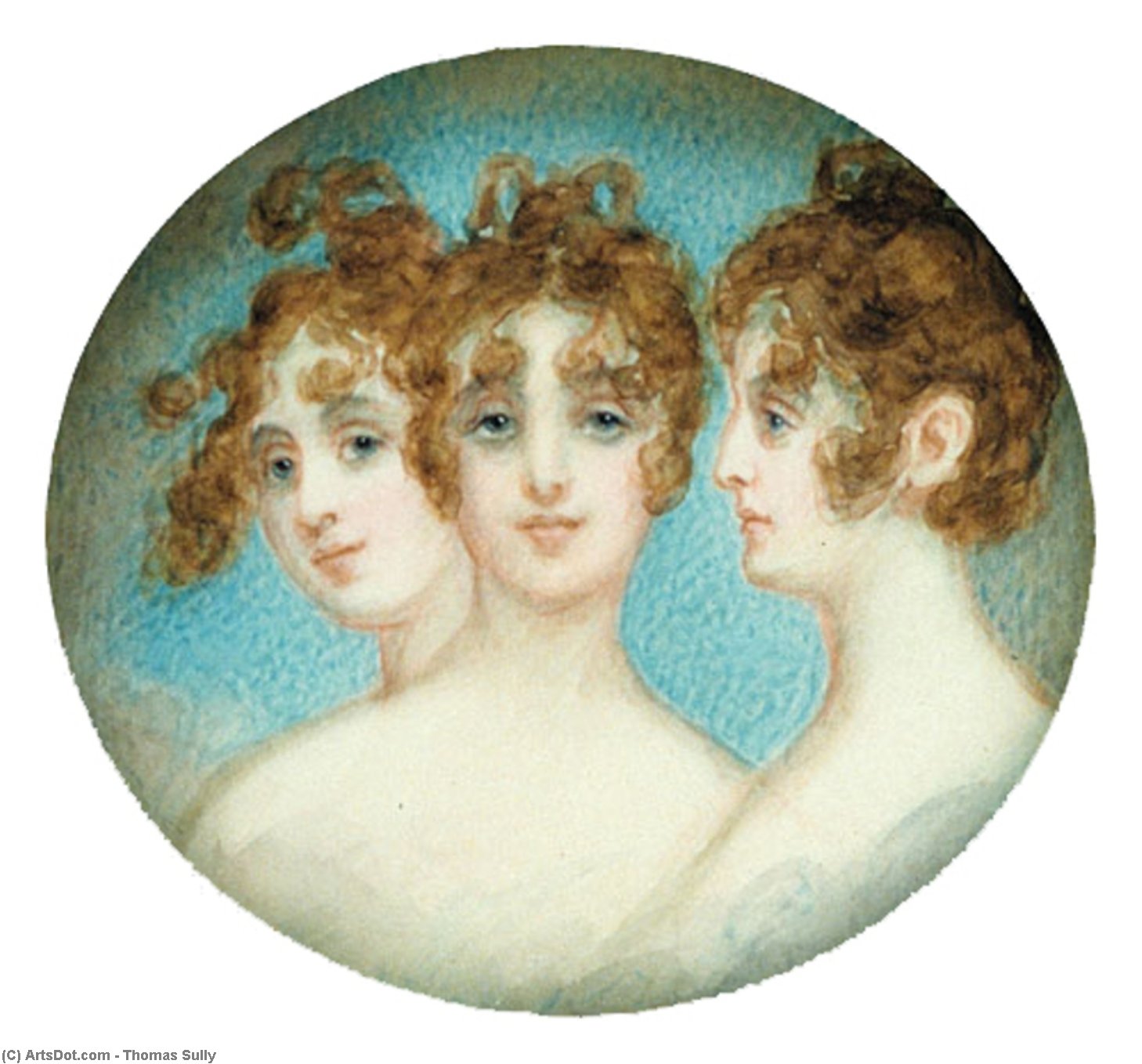 WikiOO.org - Encyclopedia of Fine Arts - Maľba, Artwork Thomas Sully - Madame Jerome Bonaparte
