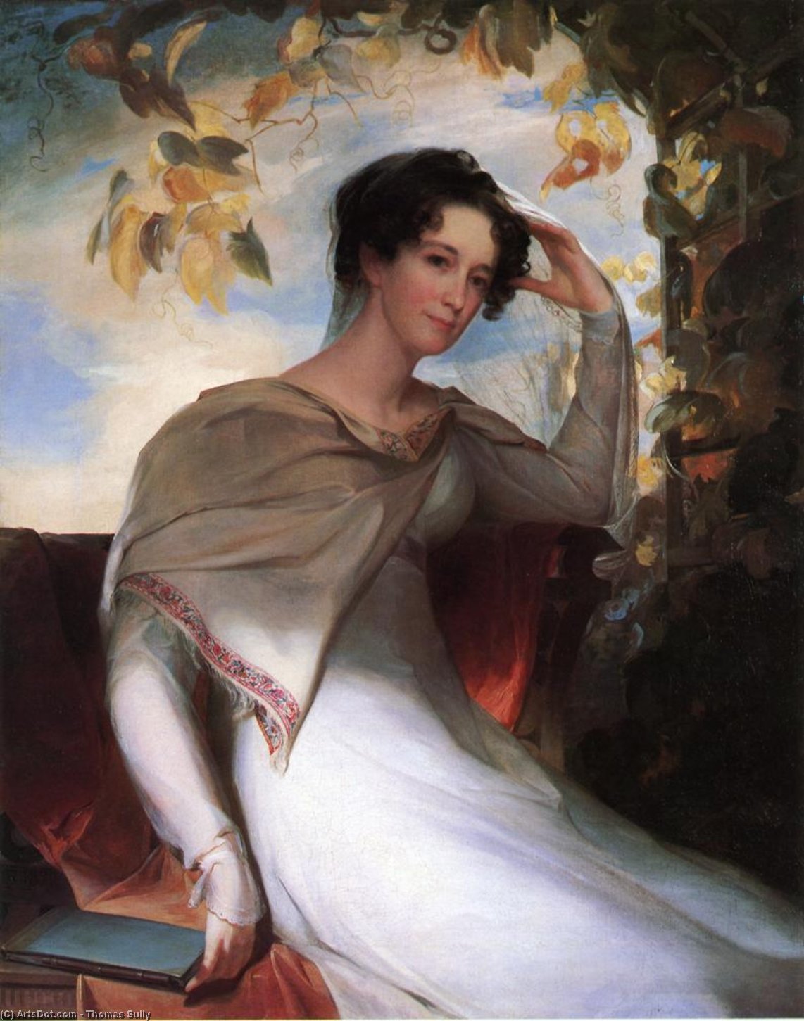 Wikioo.org - The Encyclopedia of Fine Arts - Painting, Artwork by Thomas Sully - Mrs. James Gibson (Elizabeth Bordley)