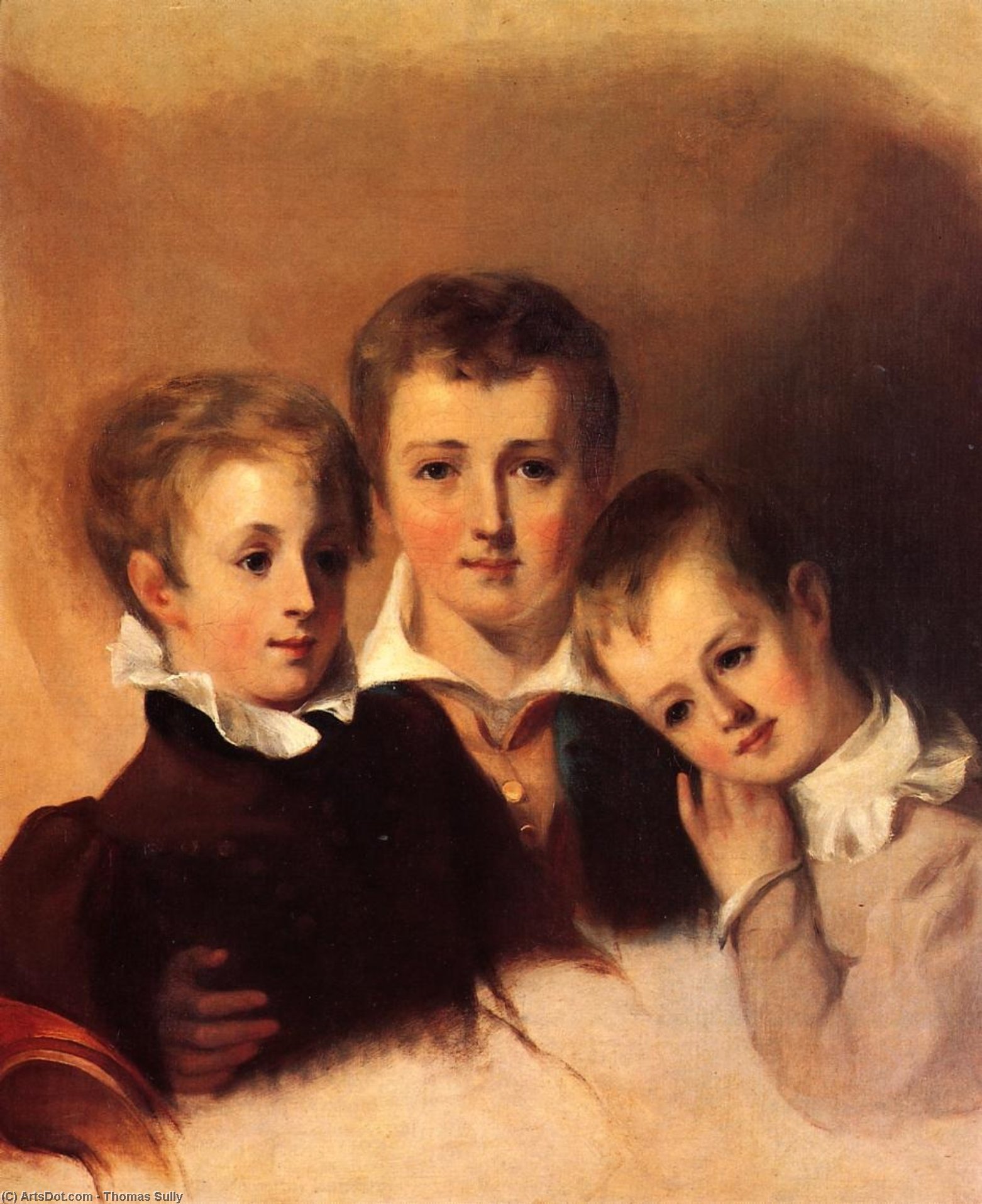 WikiOO.org - אנציקלופדיה לאמנויות יפות - ציור, יצירות אמנות Thomas Sully - Portait of Howell Boys